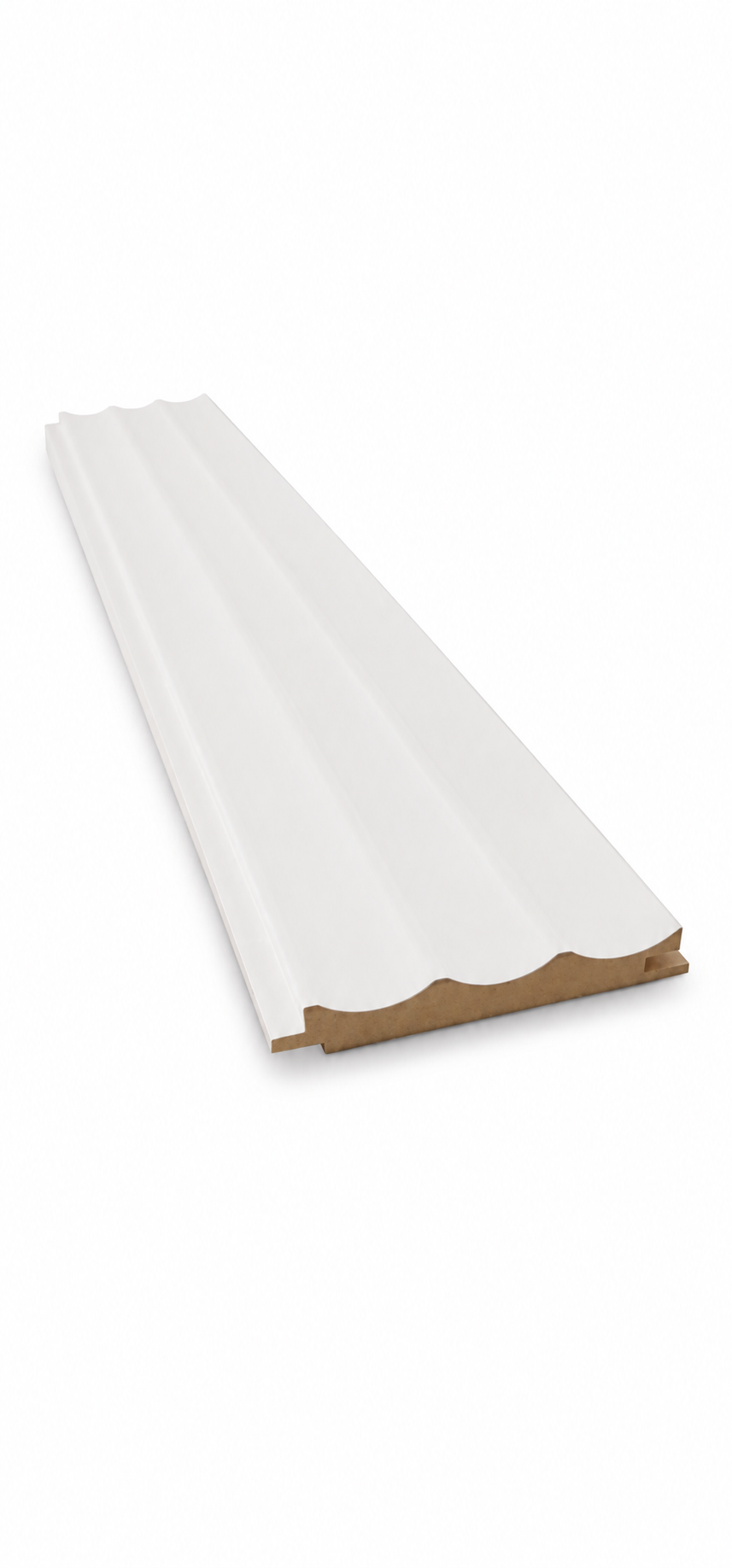 MDF Wandpaneel Royal Soft Weiß Lamellenoptik 16 x 115 mm 280 cm