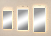 LED Ganzkörperspiegel – Rechteckiger Wandspiegel mit Hintergrundbeleuchtung