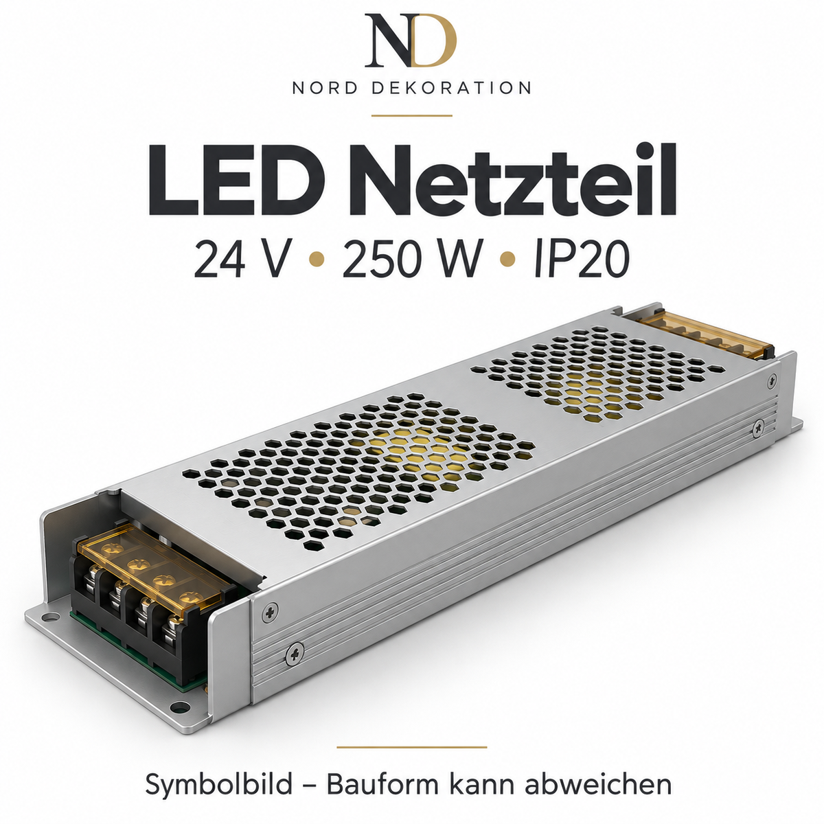 Symbolbild – LED Netzteil 24V 250W IP20; Bauform kann abweichen