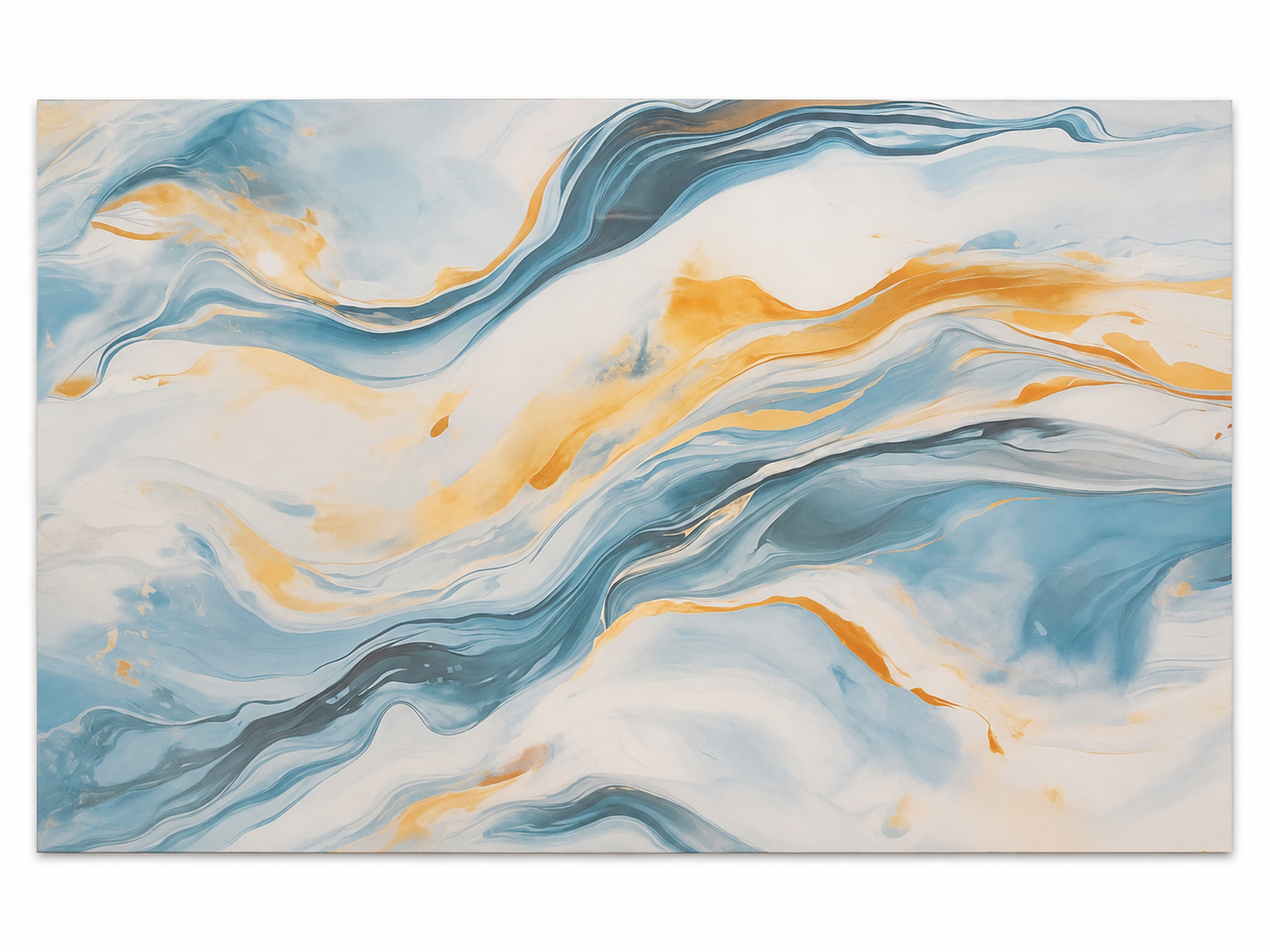 PVC-Wandpaneel - Ozean Gold Blau - Marmoroptik - 122 × 260 cm - 1016