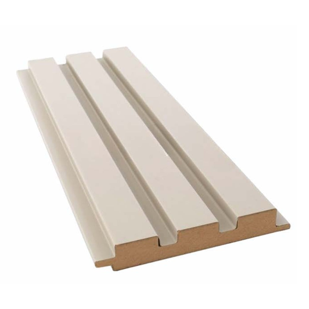 MDF Wandpaneel Nevada Sandbeige Lamellenoptik 18 x 124 mm 280 cm