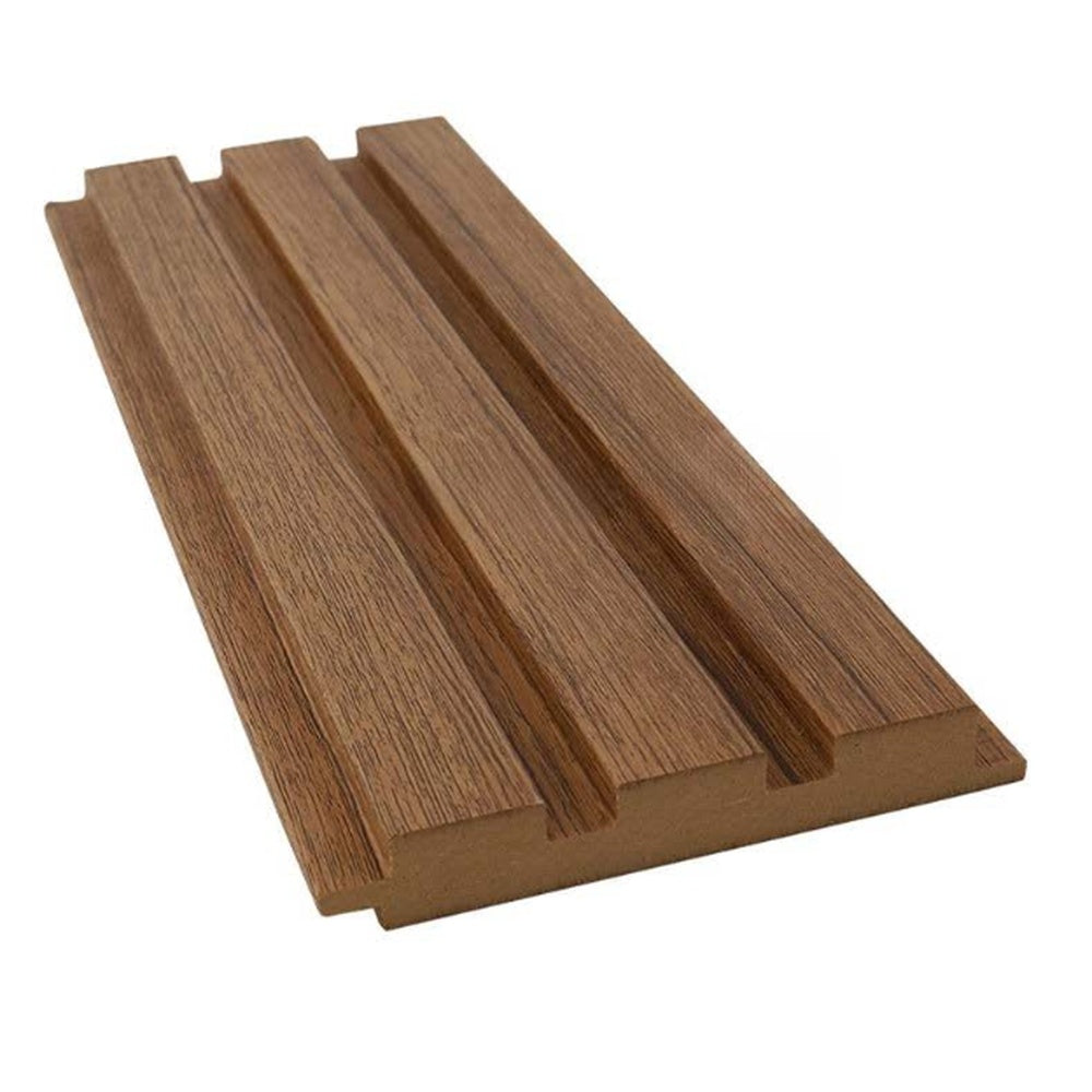 MDF Wandpaneel Nevada Honigteak Lamellenoptik 18 x 124 mm 280 cm 1