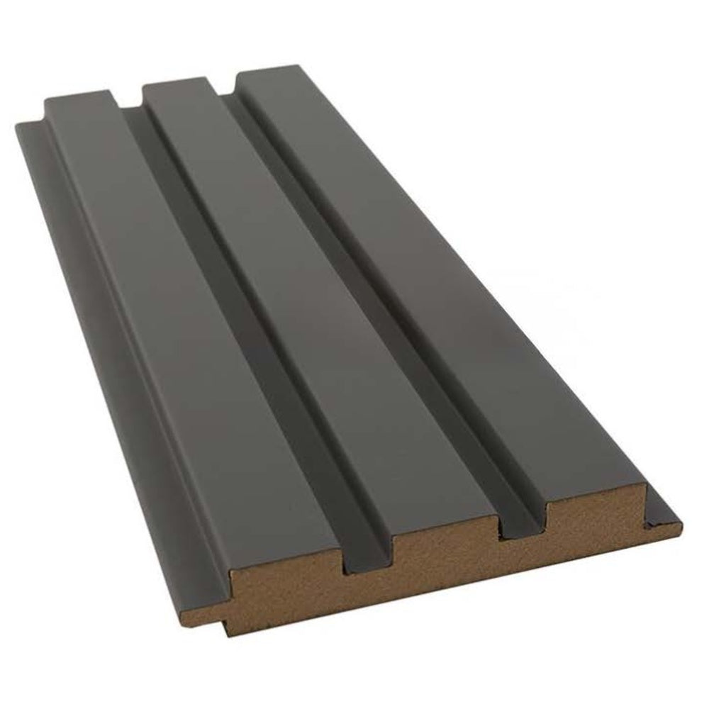 MDF Wandpaneel Nevada Anthrazit Lamellenoptik 18 x 124 mm 280 cm