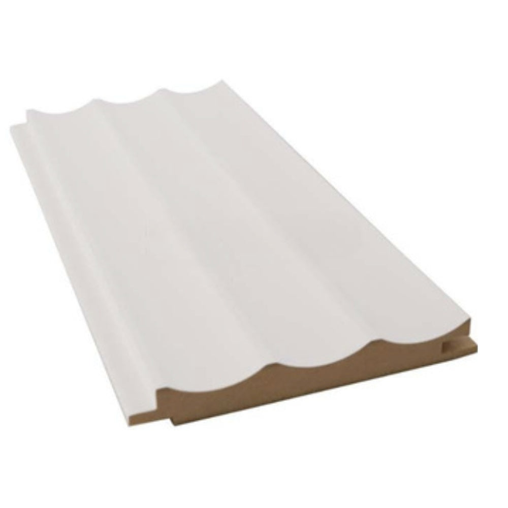 MDF Wandpaneel Royal Soft Weiß Lamellenoptik 16 x 115 mm 280 cm