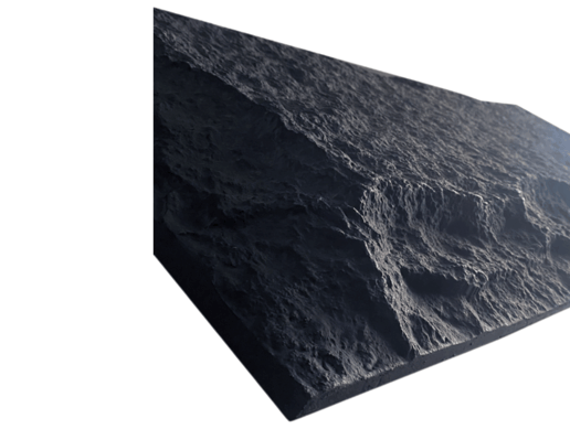 Rock Wandpaneel Schwarz Steinoptik 60 x 120 cm 6 cm 4