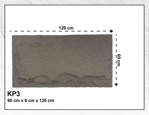 Rock Wandpaneel Dunkelgrau Steinoptik 60 x 120 cm 6 cm 1