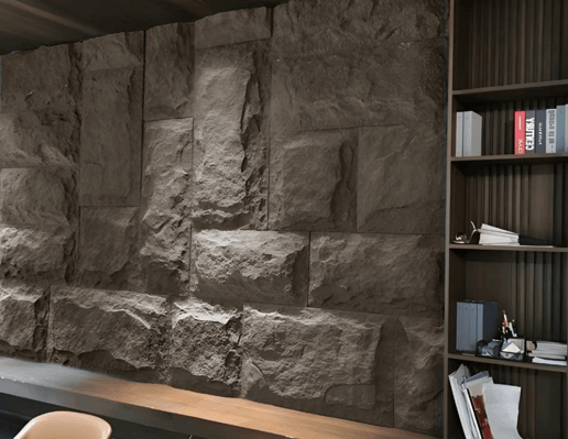 Rock Wandpaneel Dunkelgrau Steinoptik 60 x 120 cm 6 cm 5