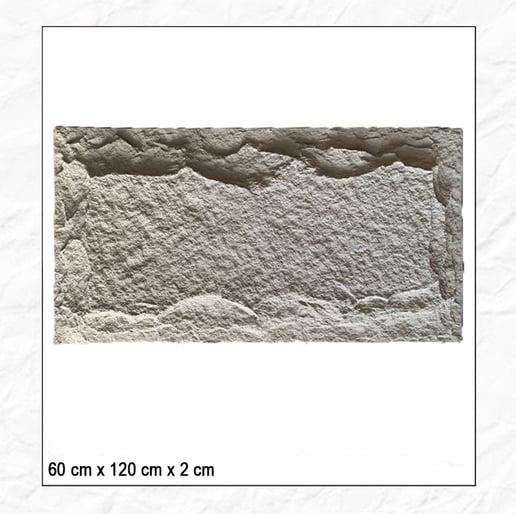Rock Wandpaneel Hellgrau Steinoptik 60 x 120 cm 6 cm 1