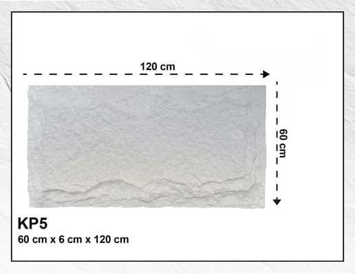 Rock Wandpaneel Weiß Steinoptik 60 x 120 cm 6 cm 1