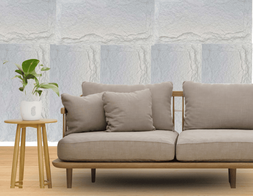 Rock Wandpaneel Weiß Steinoptik 60 x 120 cm 6 cm 5