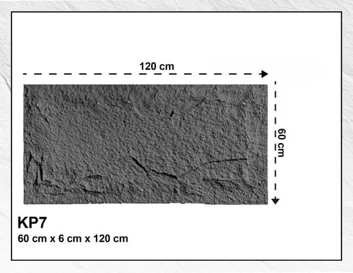 Rock Wandpaneel Anthrazit Steinoptik 60 x 120 cm 6 cm 1