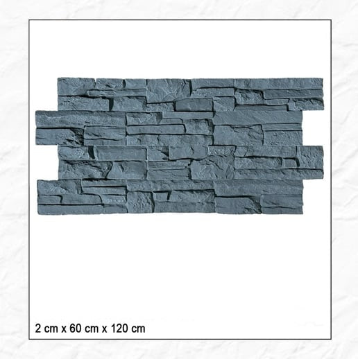 Rock Wandpaneel Schieferoptik 60 x 120 cm 6 cm 1