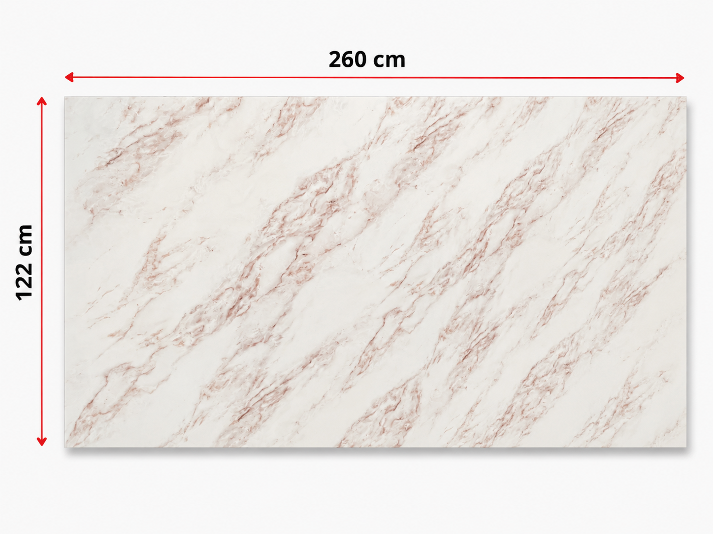 PVC-Wandpaneel - Weiß Roségold - Marmoroptik - 122 × 260 cm - 1022 1
