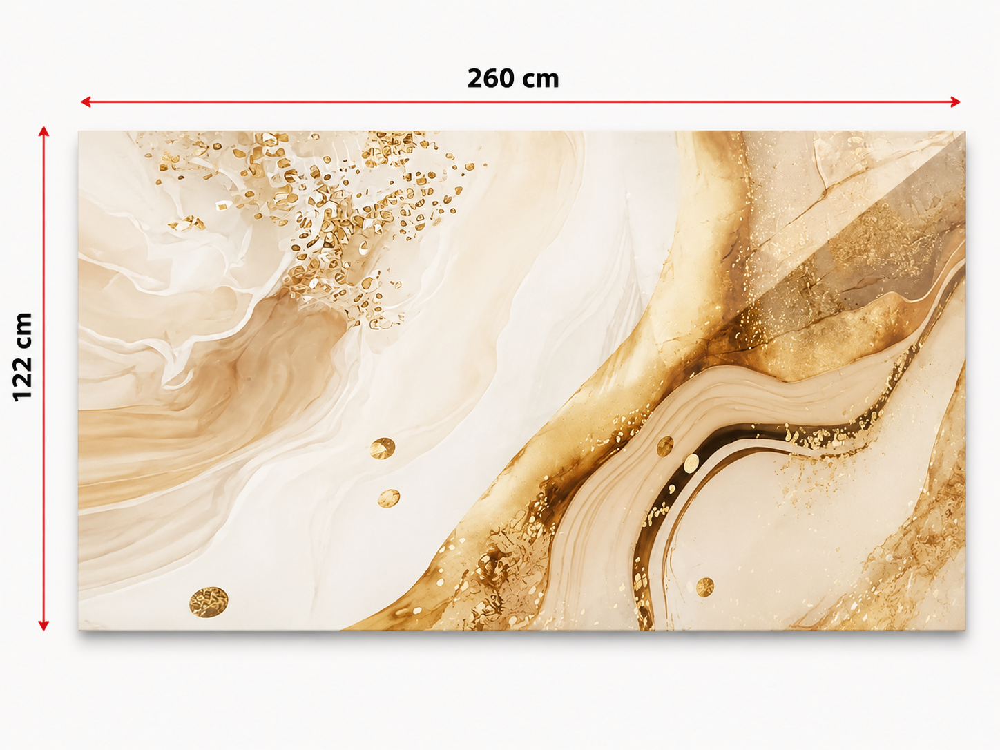 PVC-Wandpaneel - Champagner Gold Creme - Marmoroptik - 122 × 260 cm - 1024 1