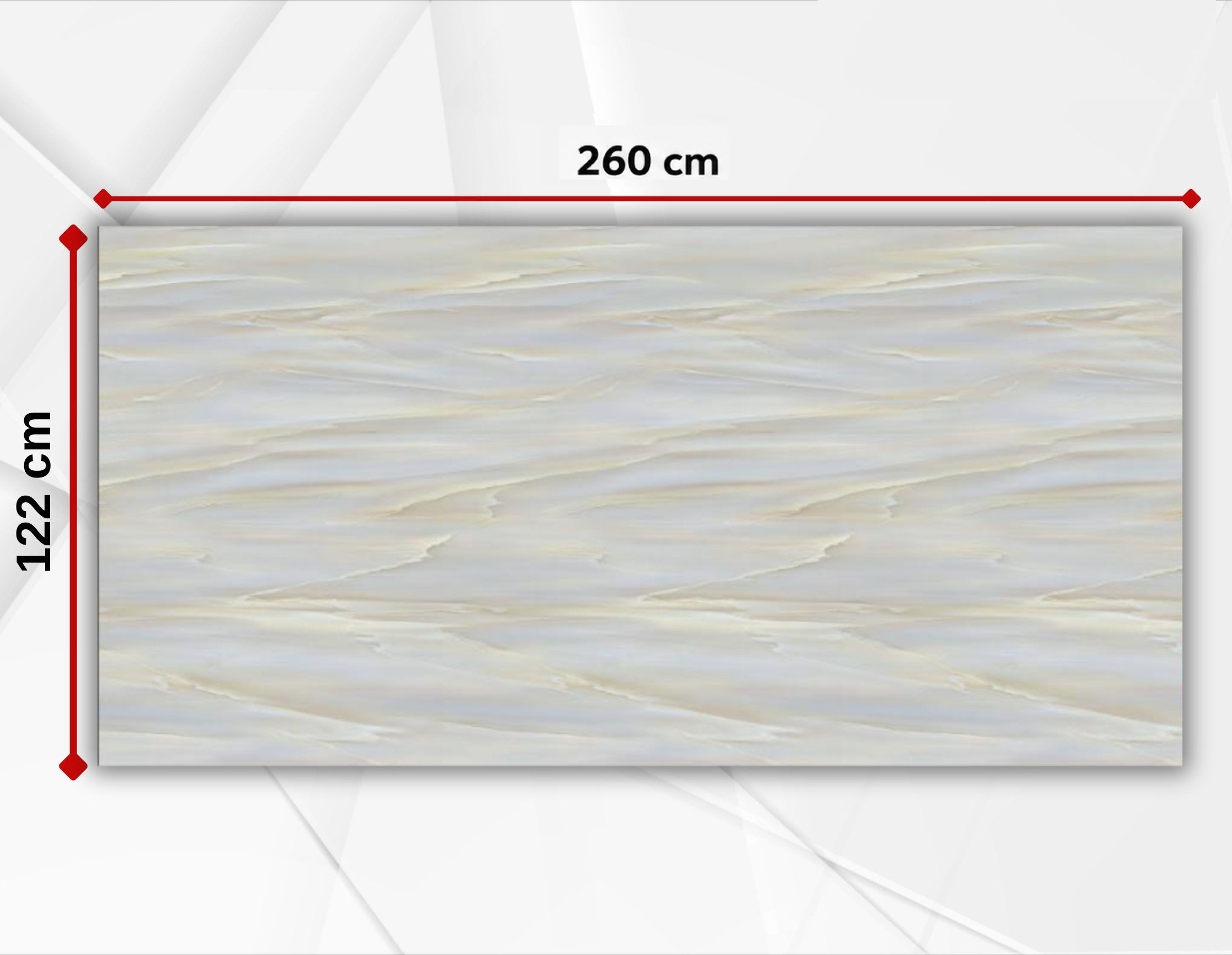 PVC-Wandpaneel - Perlmutt Elfenbein Onyx - Marmoroptik - 122 × 260 cm - 1035