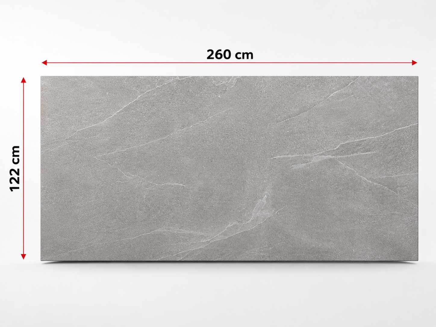 PVC-Wandpaneel - Grigio Steingrau - Marmoroptik - 122 × 260 cm - 1037