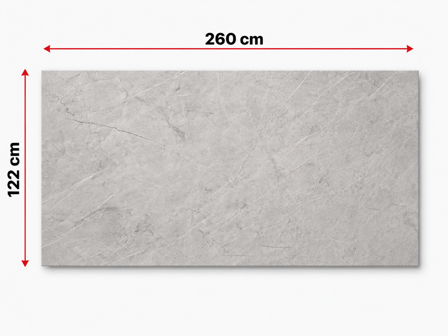 PVC-Wandpaneel - Silber Grau Marmor - Marmoroptik - 122 × 260 cm - 1040