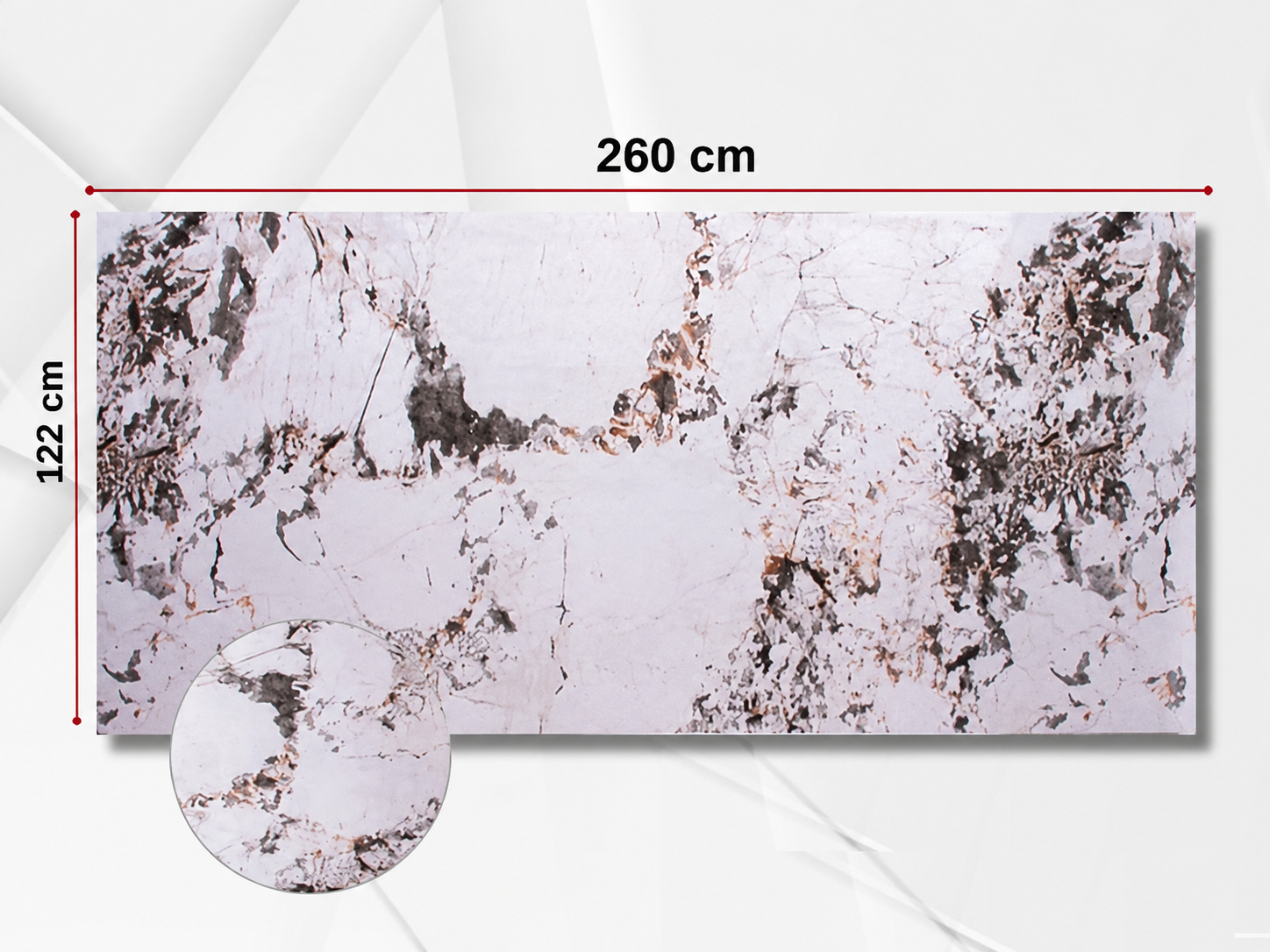 PVC-Wandpaneel - Bianco Grau Stein - Marmoroptik - 122 × 244 cm - 1047